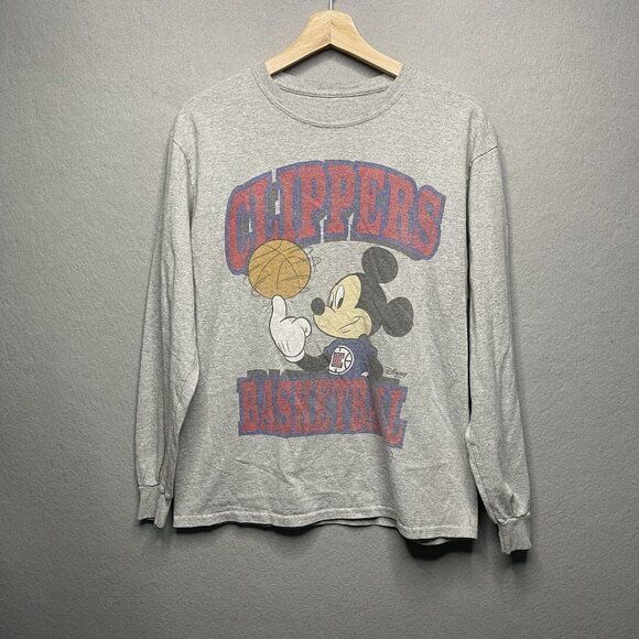 Disney X Junk Food Mickey Mouse Clippers Basketball Graphic Long Sleeve S - Picture 1 of 4